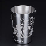 Engraved Stainless Steel Mixing Glass